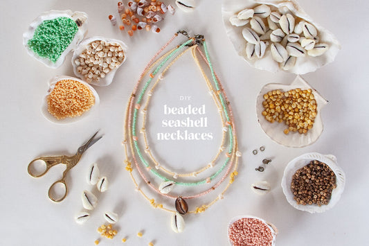 DIY: BEADED SEASHELL NECKLACES