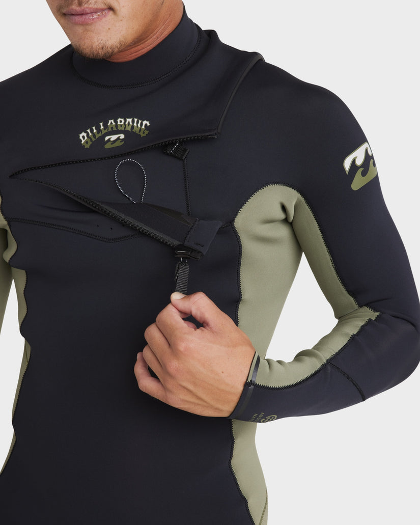 Mens 3/2mm Absolute Natural Chest Zip Steamer Wetsuit