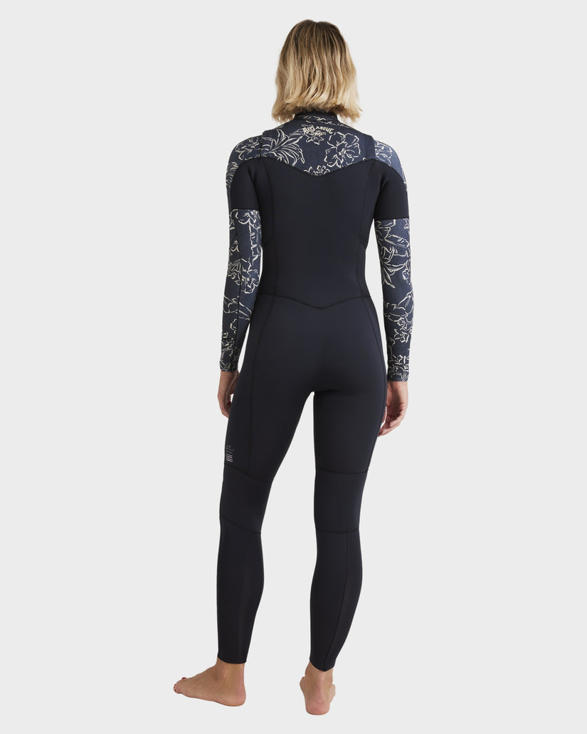 Womens 3/2mm Salty Dayz Natural Chest Zip Steamer Wetsuit