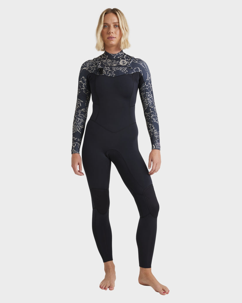 Womens 3/2mm Salty Dayz Natural Chest Zip Steamer Wetsuit