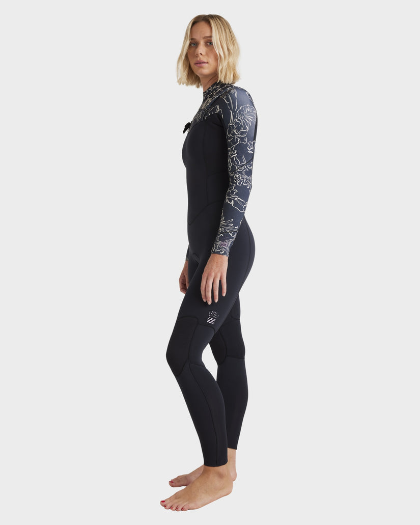 Womens 3/2mm Salty Dayz Natural Chest Zip Steamer Wetsuit