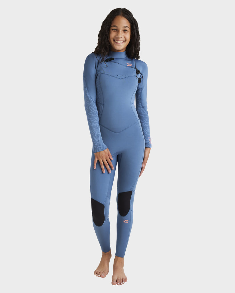 Girls 8-14 3/2mm Synergy Natural Chest Zip Steamer Wetsuit