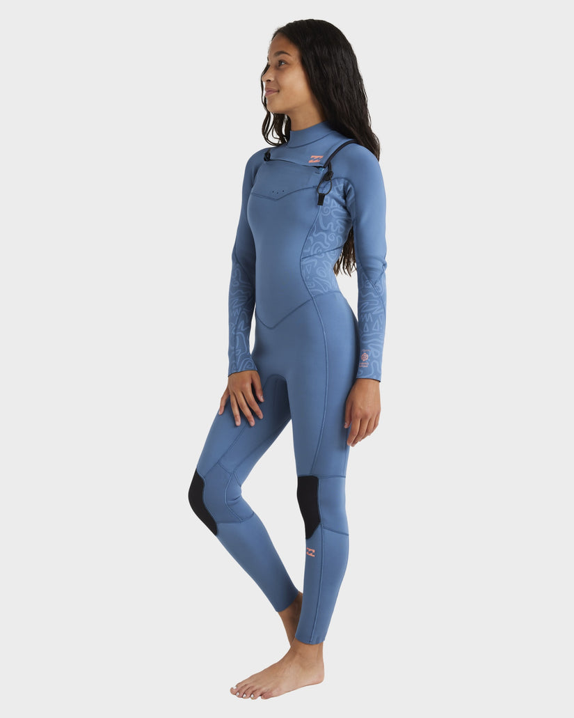 Girls 8-14 3/2mm Synergy Natural Chest Zip Steamer Wetsuit