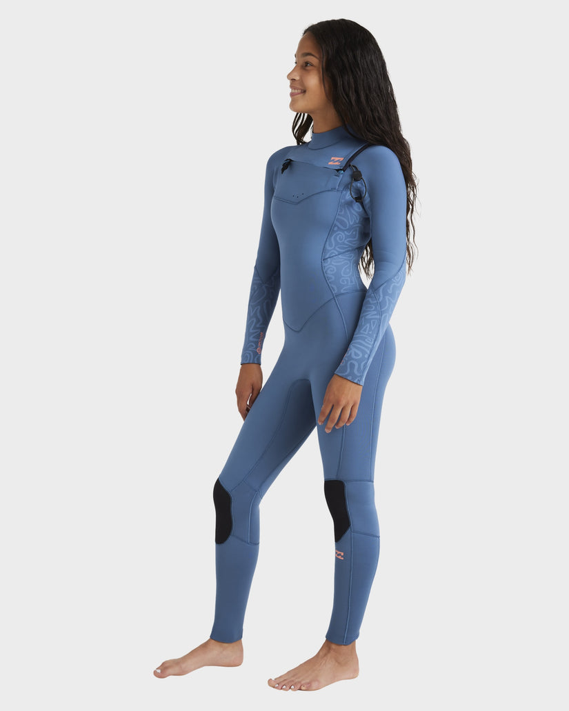 Girls 8-14 4/3mm Synergy Natural Chest Zip Steamer Wetsuit