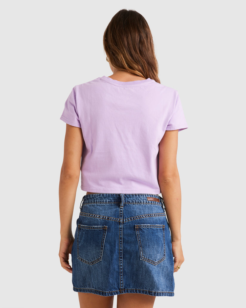 Womens Happy Mind Crop T-Shirt