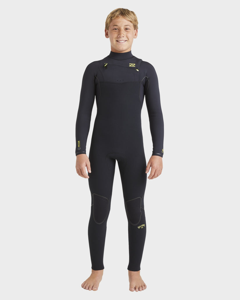 Boys 6-16 3/2mm Furnace Natural Chest Zip Steamer Wetsuit