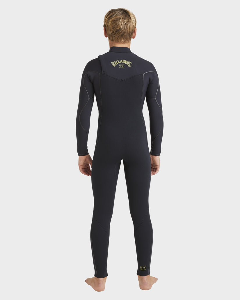 Boys 8-16 4/3mm Furnace Natural Chest Zip Steamer Wetsuit