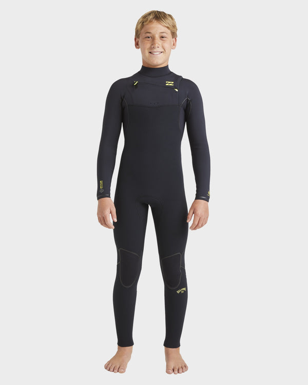 Boys 8-16 4/3mm Furnace Natural Chest Zip Steamer Wetsuit