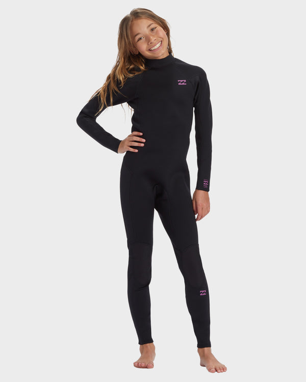 Girls 6-14 4/3mm Foil Back Zip GBS Steamer Wetsuit