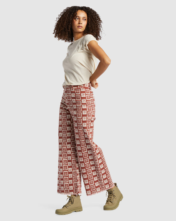 Womens Free Fall Print Pants