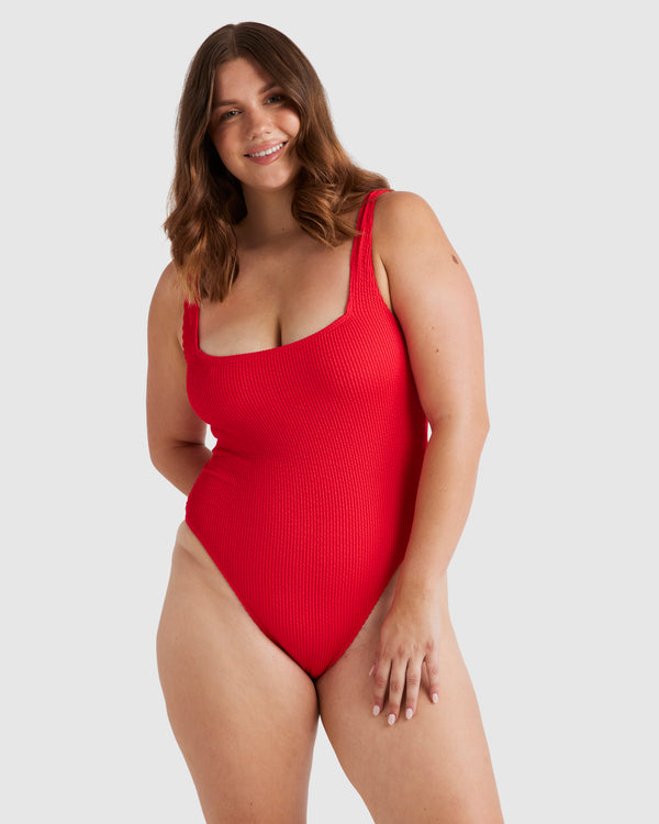 Womens Summer High Square Neck One Piece