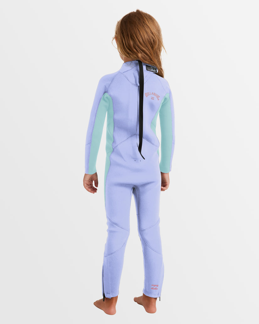 Girls 2-7 3/2mm Foil Back Zip Steamer Wetsuit