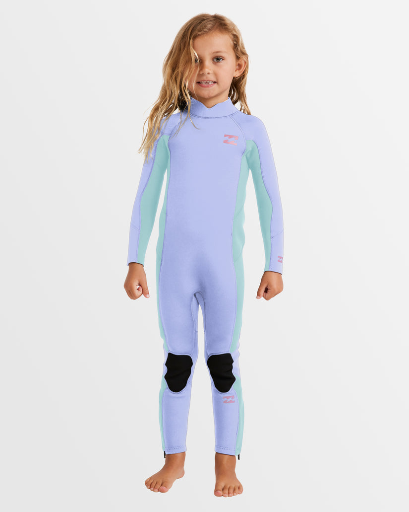 Girls 2-7 3/2mm Foil Back Zip Steamer Wetsuit