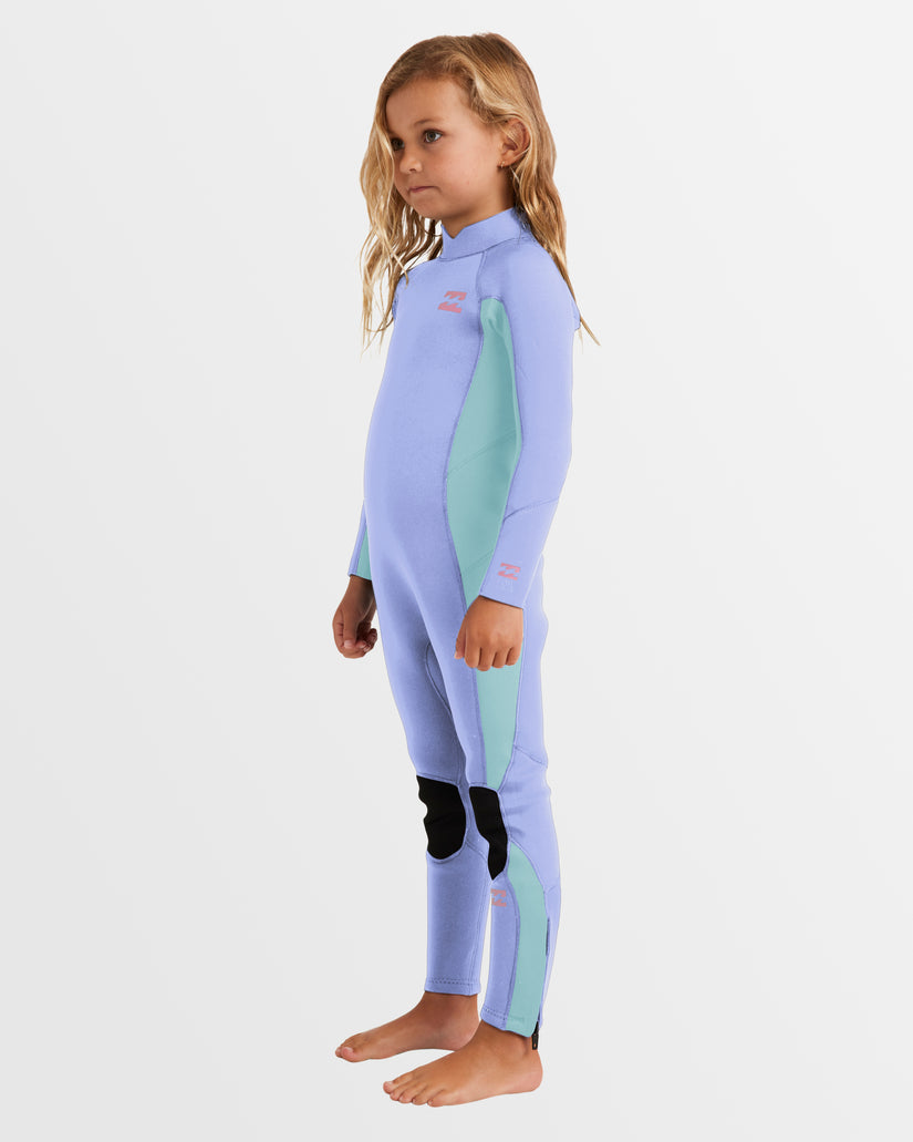 Girls 2-7 3/2mm Foil Back Zip Steamer Wetsuit