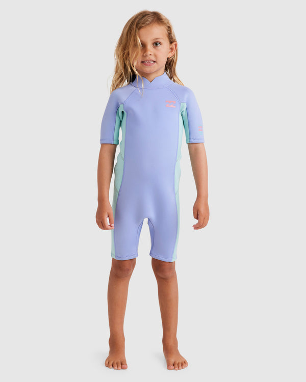 Girls 0-5 2/2mm Foil Back Zip Springsuit