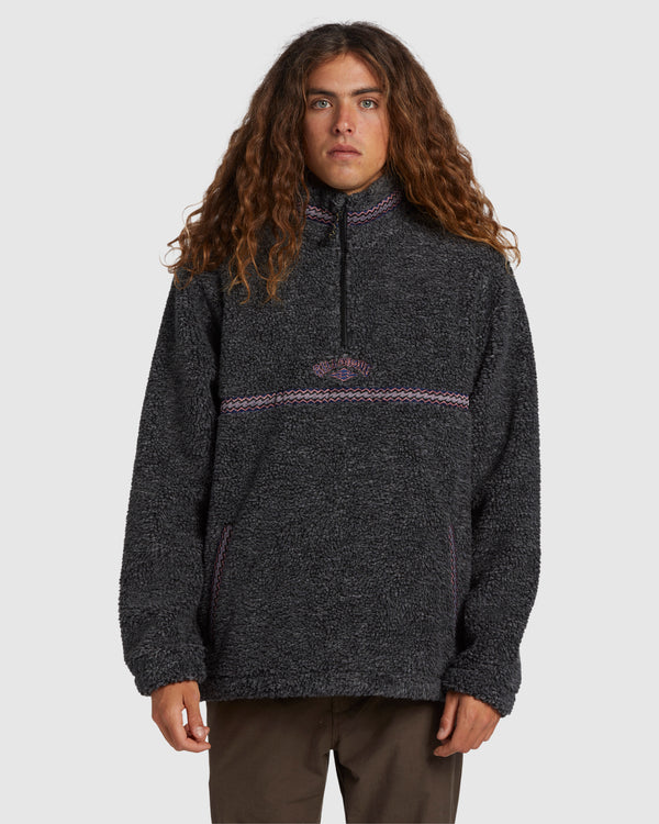 Mens A/Div Boundary Tombstone Mock Neck Fleece Pullover