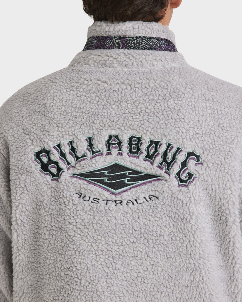 Mens Boundary Tombstone Mock Neck Fleece Pullover