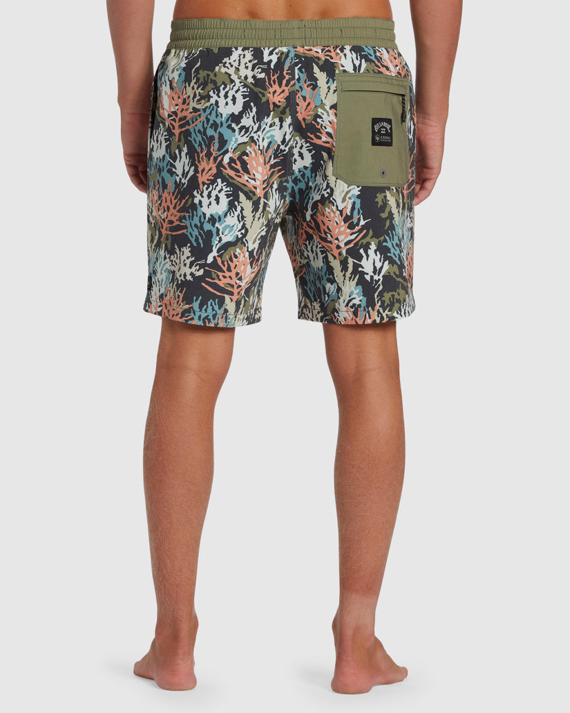 Mens Coral Garden Layback Boardshorts