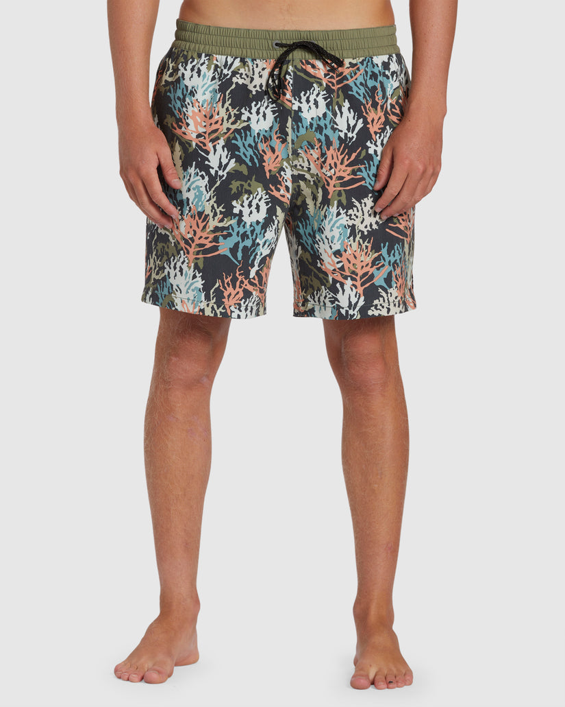 Mens Coral Garden Layback Boardshorts