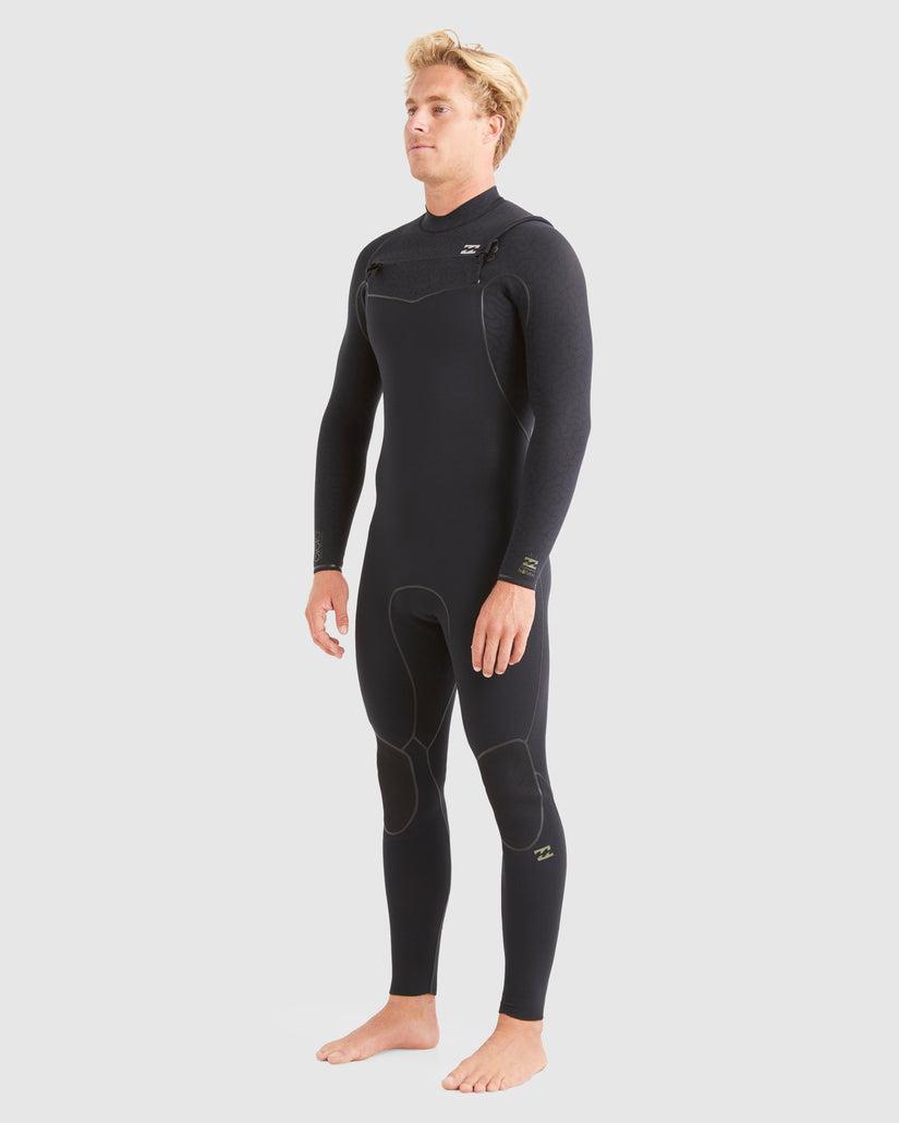 Mens 3/2mm Furnace Natural Chest Zip Steamer Wetsuit