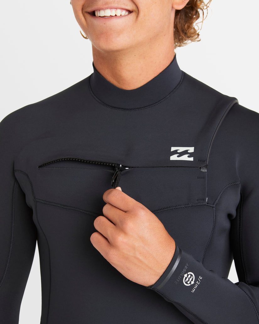 Mens 3/2mm Absolute Natural Chest Zip Steamer Wetsuit