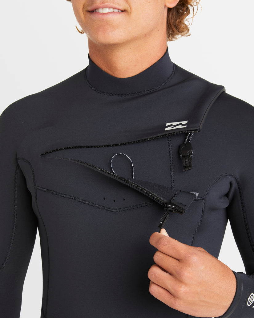 Mens 3/2mm Absolute Natural Chest Zip Steamer Wetsuit