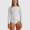 Girls 6-14 Tropical Dayz Bodysuit Rash Vest