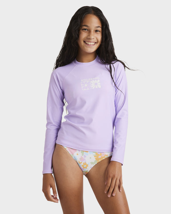 Girls 6-16 Heat Wave Long Sleeve Rash Vest