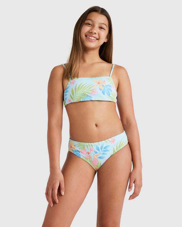 Girls 6-14 In Da Jungle Tank Bikini Set