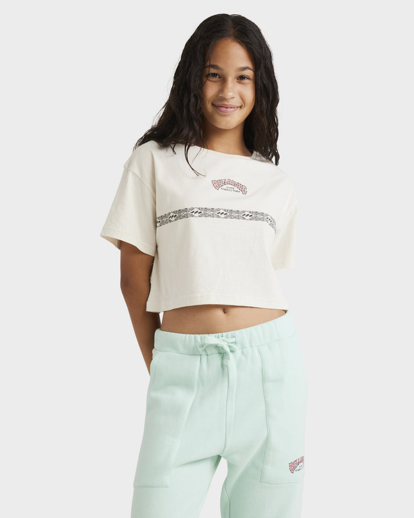 Girls 6-14 Wave Of The Day Crop T-Shirt