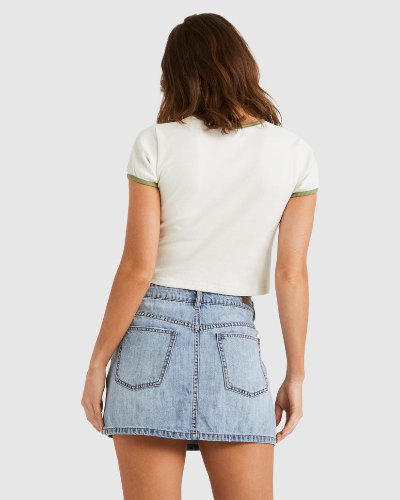 Womens Frankie Mini Denim Skirt