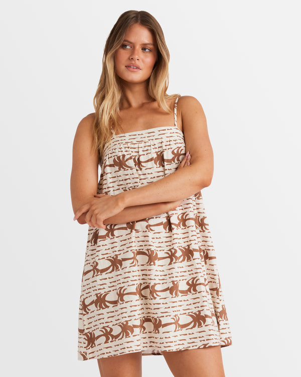 Womens Row Of Palms Mini Dress