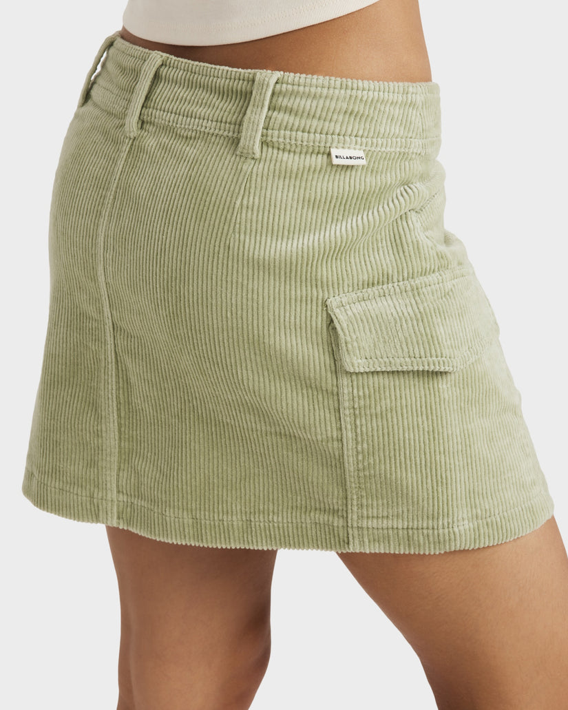 Womens Hilary Cargo Cord Skirt