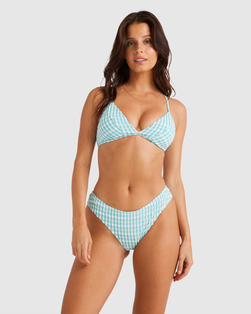 Womens Wave Check Charlie Tri Bikini Top