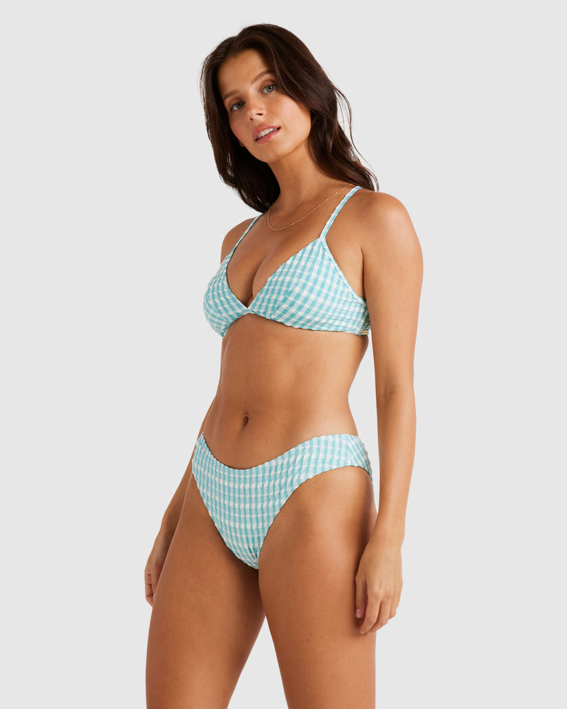 Womens Wave Check Charlie Tri Bikini Top