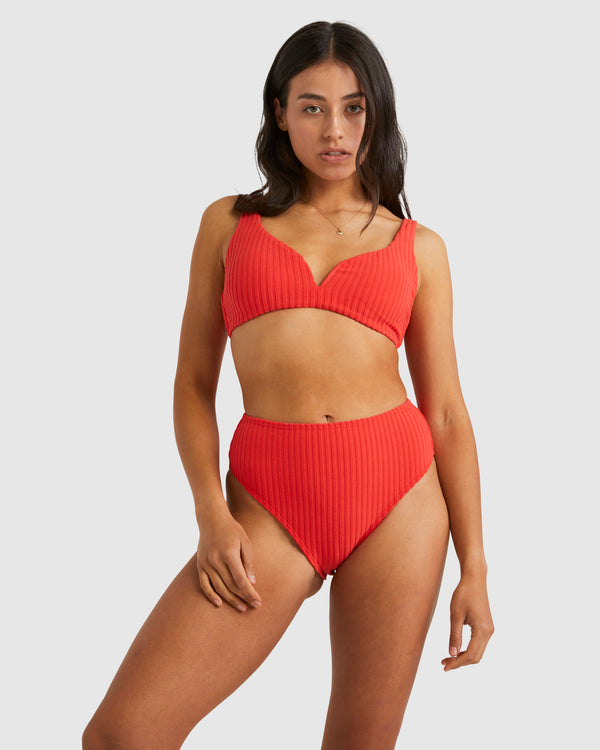 Womens Terry Rib Hi Maui Bikini Bottom