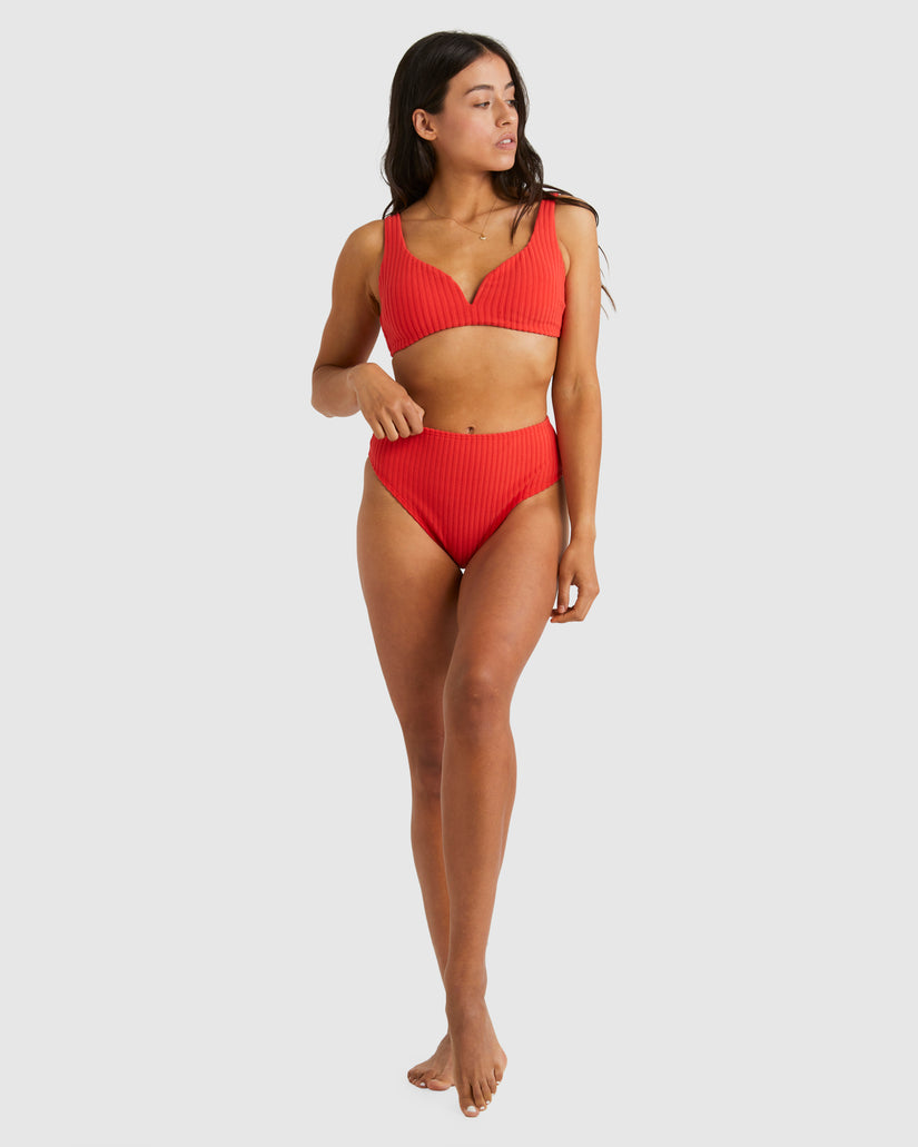 Womens Terry Rib Hi Maui Bikini Bottom