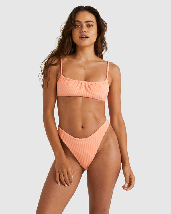 Womens Terry Rib Skimpy Hike Bikini Bottom