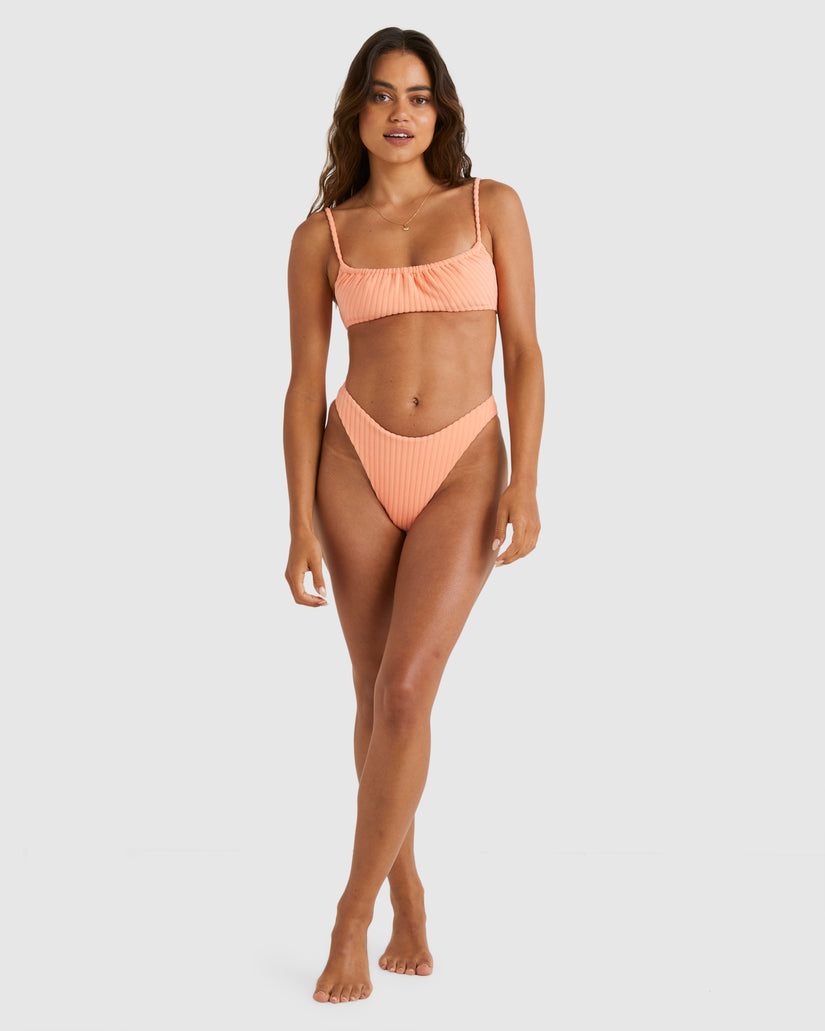 Womens Terry Rib Skimpy Hike Bikini Bottom