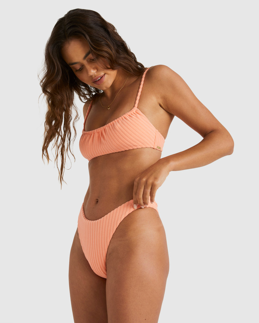 Womens Terry Rib Skimpy Hike Bikini Bottom