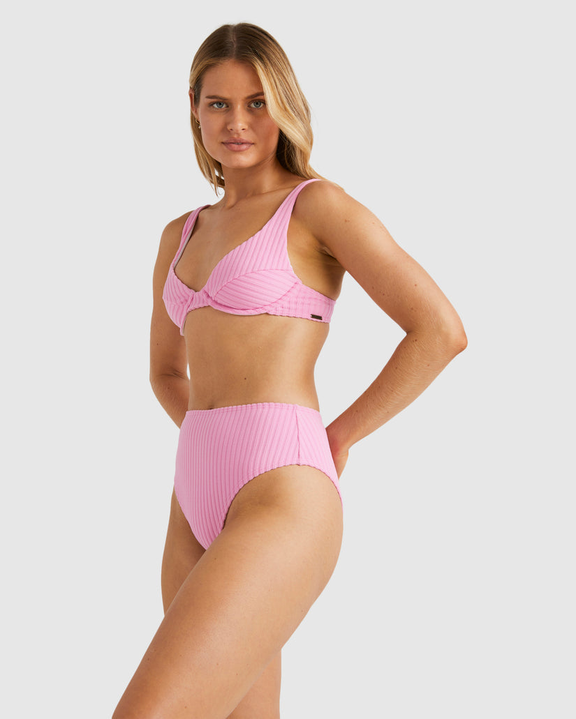 Womens Terry Rib Hi Maui Bikini Bottom