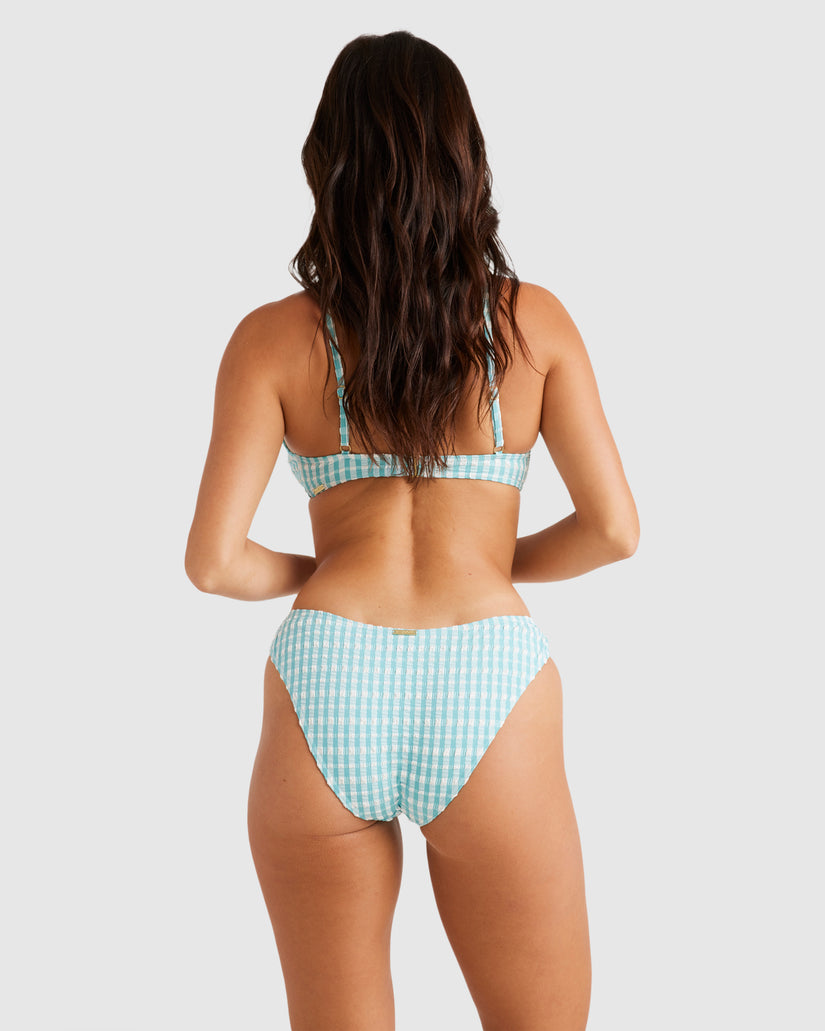 Womens Wave Check Bondi Pant Bikini Bottom