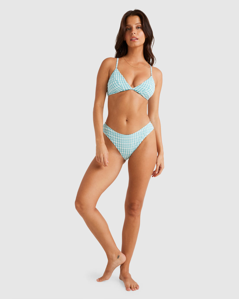 Womens Wave Check Bondi Pant Bikini Bottom