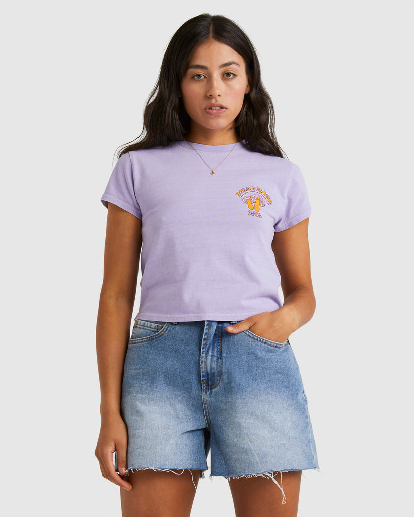 Womens Violet Delight Crop T-Shirt