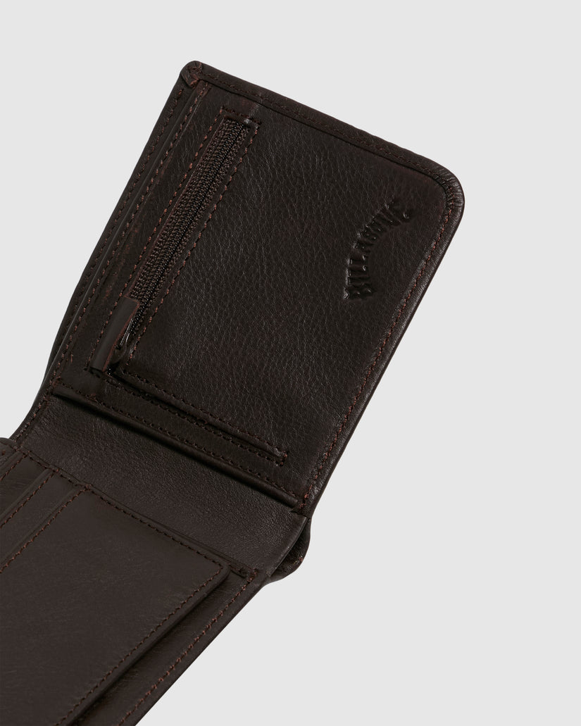 Mens Secret Pocket Leather Wallet