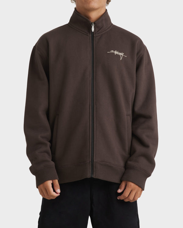 Mens Script Zip Up Jumper