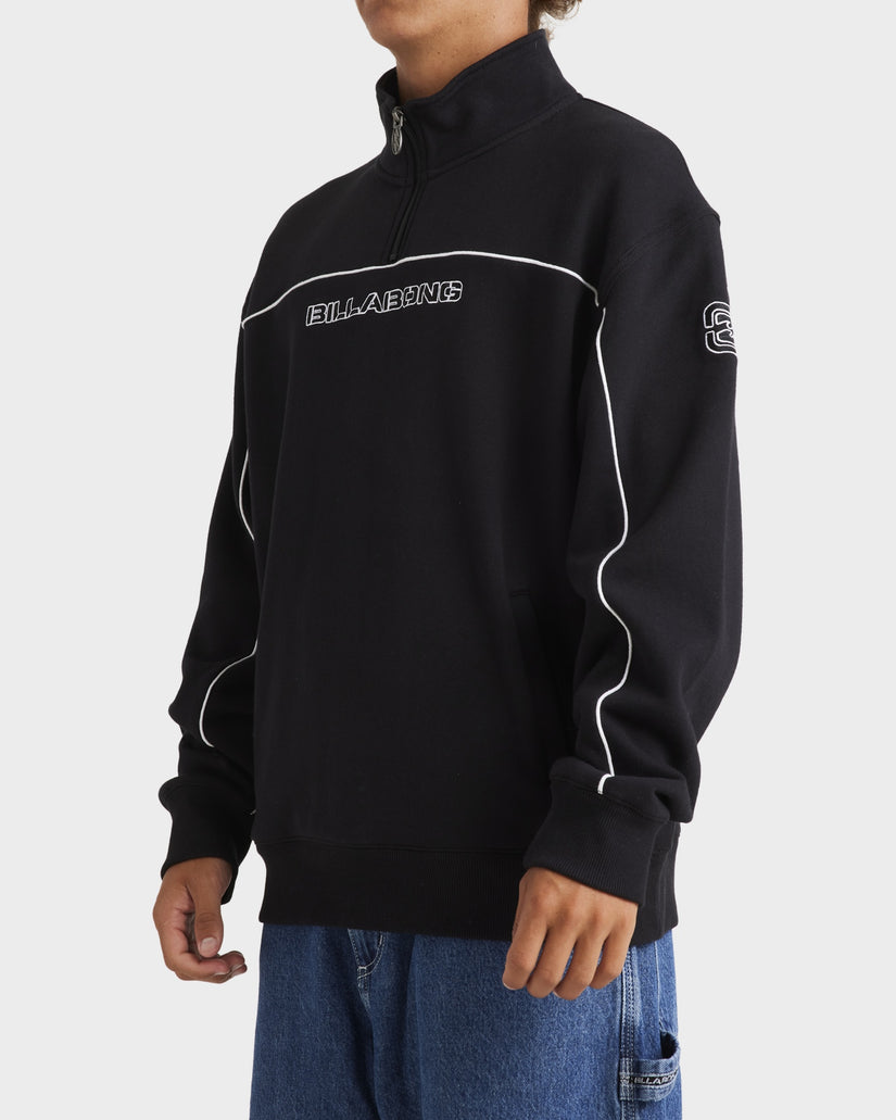 Mens Bracket 1/4 Zip Fleece Top