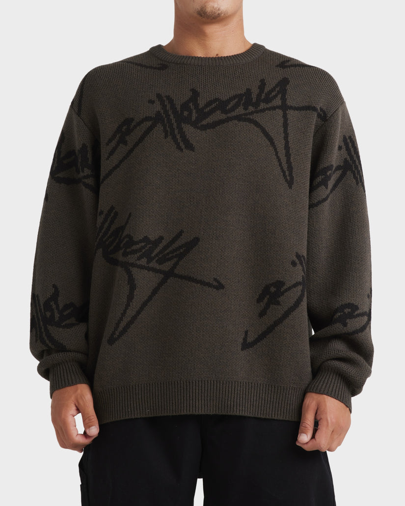 Mens All Over Sweater