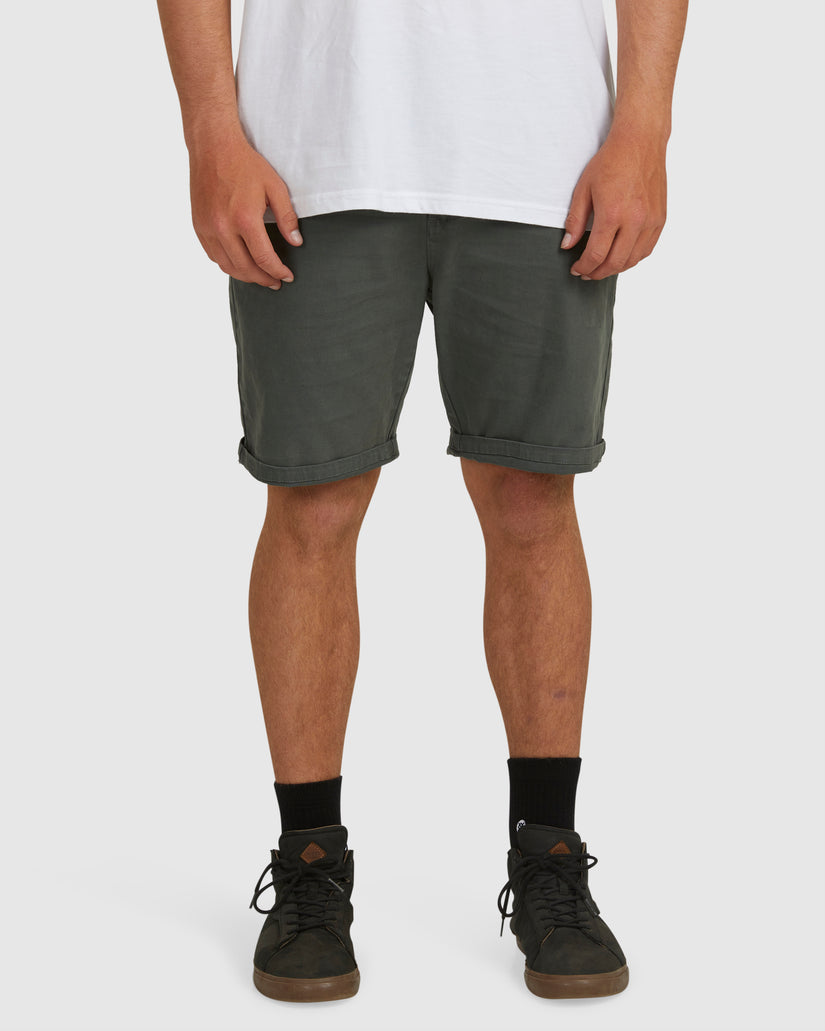 Mens Wave Wash Twill Shorts