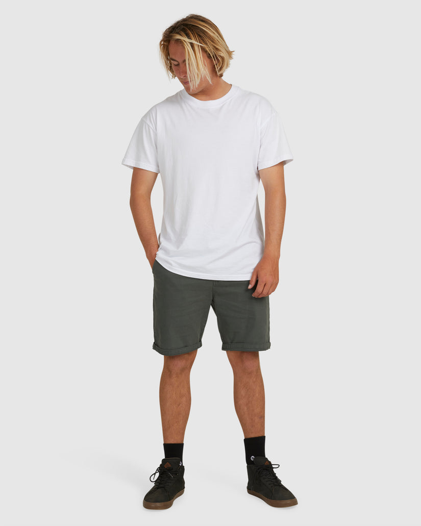 Mens Wave Wash Twill Shorts